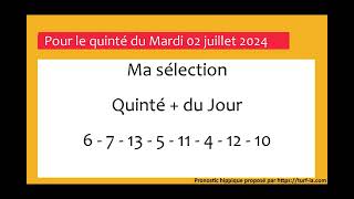 pronostic quinte du jour turfoo PRONOSTIC PMU QUINTÉ  DU JOUR MARDI 02 JUILLET 2024 [upl. by Aubyn151]