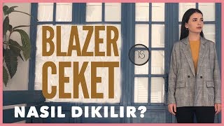 BLAZER CEKET NASIL DİKİLİR  kolay KALIP  ceket nasıl astarlanır [upl. by Leryt]