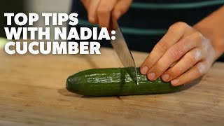 How to DESEED a CUCUMBER l My Food Bag [upl. by Ainnek561]