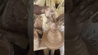 Handcrafted Clay Vase  Rustic and Artistic Home Decor Crafty Creation Hub shorts viral [upl. by Nylia789]