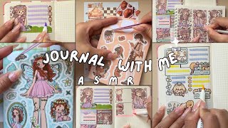 Kawaii Stickers Journal with me  IMMERSIVE ASMR ✨ [upl. by Esereht]