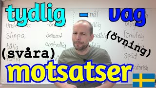 Svåra motsatsord adjektiv verb SFI [upl. by Ydualc]