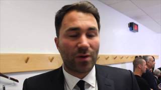 EDDIE HEARN BREAKS DOWN AS JAMES DeGALE WINS IBF WORLD SUPER MIDDLEWEIGHT CROWN IN BOSTON [upl. by Joey58]