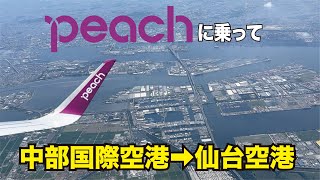 Peach航空で中部国際空港→仙台へフライトしてみた [upl. by Einaj]