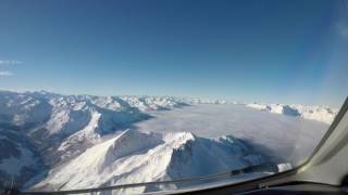 Cockpit view approach and landing Innsbruck Austria [upl. by Fenelia]