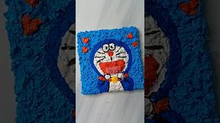 Doraemon Texture Drawing  Art Using Tissue yt doraemon art drawing shorts MissAgrawal21kids [upl. by Eekaz883]