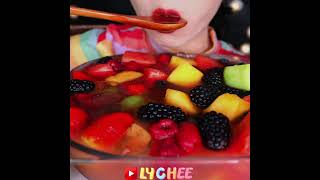 ASMR FRUIT CEREAL BERRIES WATERMELON JUICE HONEYDEW GRAPE EATING NATURES CEREAL 咀嚼音 먹방 [upl. by Kaltman]