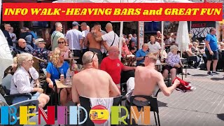 BENIDORM INFO WALK☀️🗨️📢Hotels Flash Pelicanos SOLANA Silver Dollar Piccadilly benidorm 🇪🇸🌴🍻🎤 [upl. by Oilime]