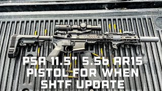 Palmetto State Armory 115” AR PISTOL SHTF UPDATE  Primary Arms 16x24 LPVO And Witt Machine SME [upl. by Mcclure753]