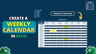 How to Create Weekly Calendar in Excel [upl. by Glyn]