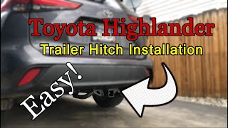 Toyota Highlander Trailer Hitch Installation [upl. by Marshall]