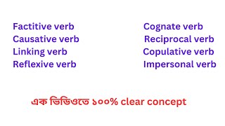 Factitive Verb  Causative Verb  Cognate Verb  Copulative Verb  Linking Verb  Reflexive Verb [upl. by Nnahoj]