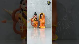 Diy Clay Ram amp Sita doll making shortsfeed youtubeshorts shorts ram jaishreeram [upl. by Ardnasil811]