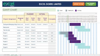 Gantt Chart Automate in Microsoft Excel for Project Management with Export PDF [upl. by Sitnalta]