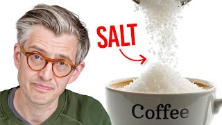 Salt your coffee NOW updated technique  an absurd James Hoffmann edit [upl. by Marrin]