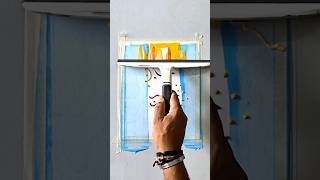 Abstract Art Using Window wiper acrylicpainting abstractart shorts art viralvideo [upl. by Harrad]