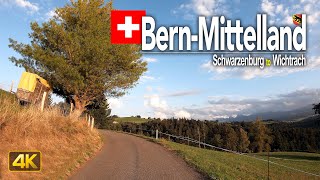 Driving across the BernMittelland from Schwarzenburg to Wichtrach Switzerland 🇨🇭 [upl. by Nhguaved]