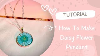 Real daisy flower resin pendent [upl. by Brotherson455]