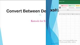 How To Convert Hex Number To Decimal Number In Excel [upl. by Mabelle]