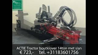 ACTIE Tractor houtklover 14ton met slangenset 3punts houtkliever [upl. by Losyram]