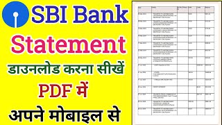 Sbi bank statement kaise nikale  Sbi bank statement download in pdf  sbi bank statement [upl. by Ridley865]