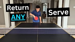 How to Return ANY Serve In Table Tennis — A COMPLETE GUIDE [upl. by Reizarf936]