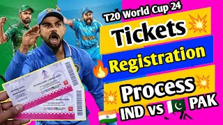 IND vs PAK Tickets Booking T20 World Cup 24  Tickets Booking Full Process 2024 [upl. by Farkas]