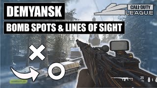 Demyansk SnD Bomb Spots and Lines of Sight COD Vanguard Map Guide [upl. by Yenattirb]