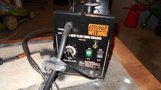 CHICAGO ELECTRIC WELDER 90 amp flux core welder from harbor freight [upl. by Trish]