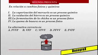 Examen UNSA 2020  Ordinario I Fase  Sociales  Química [upl. by Eyllek]