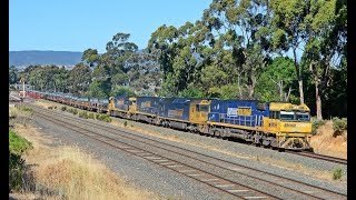 Freight Trains of Victoria Australia  21 amp 22122016 [upl. by Cawley531]