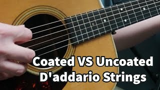 Quick Daddario String Comparison Coated VS Uncoated Which tone do you prefer [upl. by Ravel854]