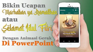 Cara Membuat Ucapan Idul Fitri Keren di PowerPoint [upl. by Anaoj339]