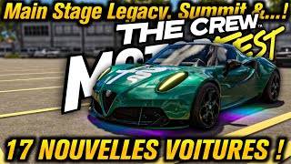 THE CREW MOTORFEST  NOUVEAUTÉS 17 Nouvelles Voitures Main Stage Legacy Summit amp [upl. by Annid]