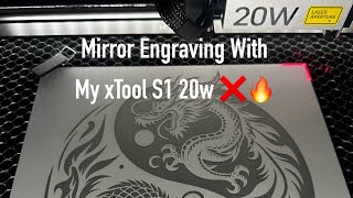 xTool S1 20w  Engraving A Mirror Custom Unique Art Removing Back Layer Amazing Shadow Box LED [upl. by Izabel]