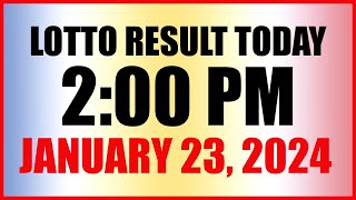 Lotto Result Today 2pm January 23 2024 Swertres Ez2 Pcso [upl. by Burack]