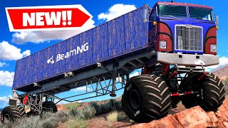 Hauling a Trailer with a MONSTER SEMI TRUCK During a Chase in BeamNG Drive Mods [upl. by Hoang]