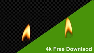 Candle Flame  Burning Matchstick Green Screen [upl. by Assirehs665]