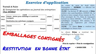 exercice dapplication 5 la facturation emballages consignés [upl. by Kendricks79]