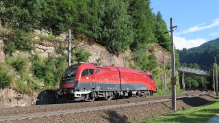 Treni lungo la rampa Nord della Brennero  Züge entlang der Brennerbahn Nordrampe [upl. by Roselin]