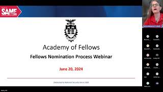 SAME Academy of Fellows Nomination Webinar [upl. by Aistek]