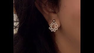 Handmade Jewelry Making  Tatting Frivolite Earrings Pattern [upl. by Jasmine]