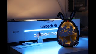 Osterdeko Lampe mit dem OMTech Polar 350 CO2 Laser [upl. by Naut689]