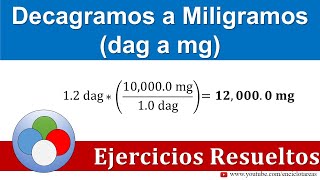 Decagramos a Miligramos dag a mg [upl. by Akener]