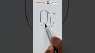 3dletterdrawing quotUquot letter drawing with pencil [upl. by Nicolina17]