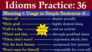 Idioms  Meaning with Examples  English Made Easy  phrasalverbs fluentenglish idiomsandphrases [upl. by Eerrehc929]