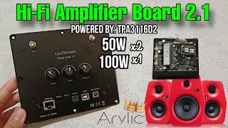 Arylic Up2Stream Plate Amplifier 21 unboxing amp soundcheck [upl. by Jimmy]