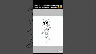 drawing Cassie rose daily day 5 🎀🎀 art mcsm [upl. by Thorny]