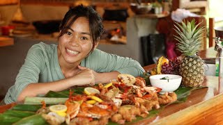 Buttered Seafoods for Dinner went to public market  CountrysideLife in Bohol Philippines Bisaya [upl. by Gehlbach]