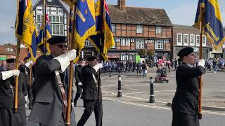 RAF March Past  Royal British Legions 100th Birthday  Wantage Band [upl. by Bander]